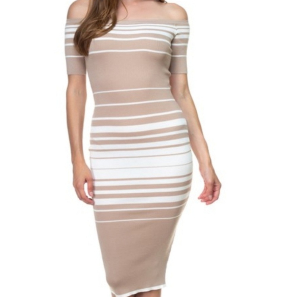 Off Shoulder Knit Dress